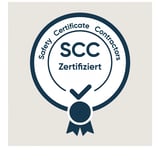 SCC Society Certificate Controls certification badge with checkmark and ribbon